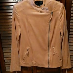 Faux Suede Brown Moto Jacket